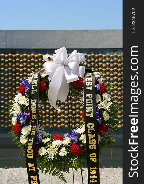 Wreath At The WWII Memorial