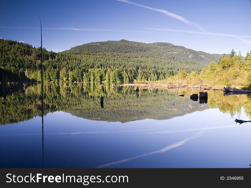 Lake s mirroring surface