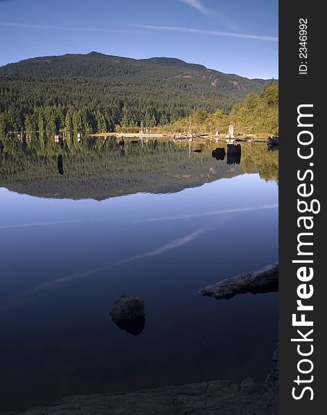 This picture was captured at a small lake on vancouver island. This picture was captured at a small lake on vancouver island.