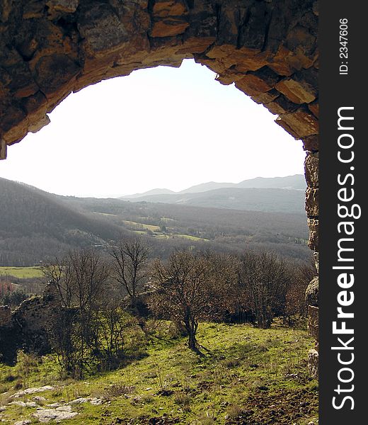 Landscape and ruins in italy