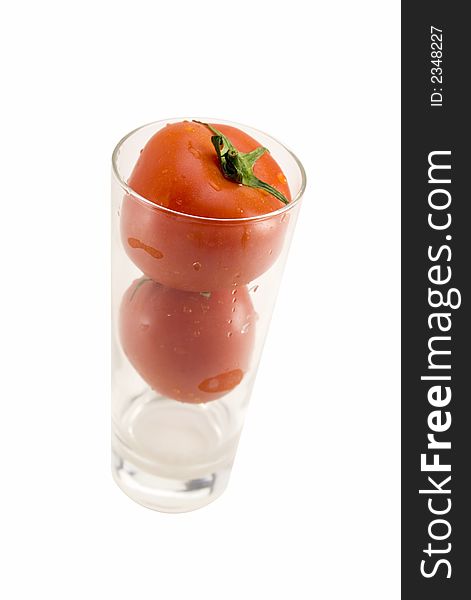 Fresh tomatoes juice in a glass