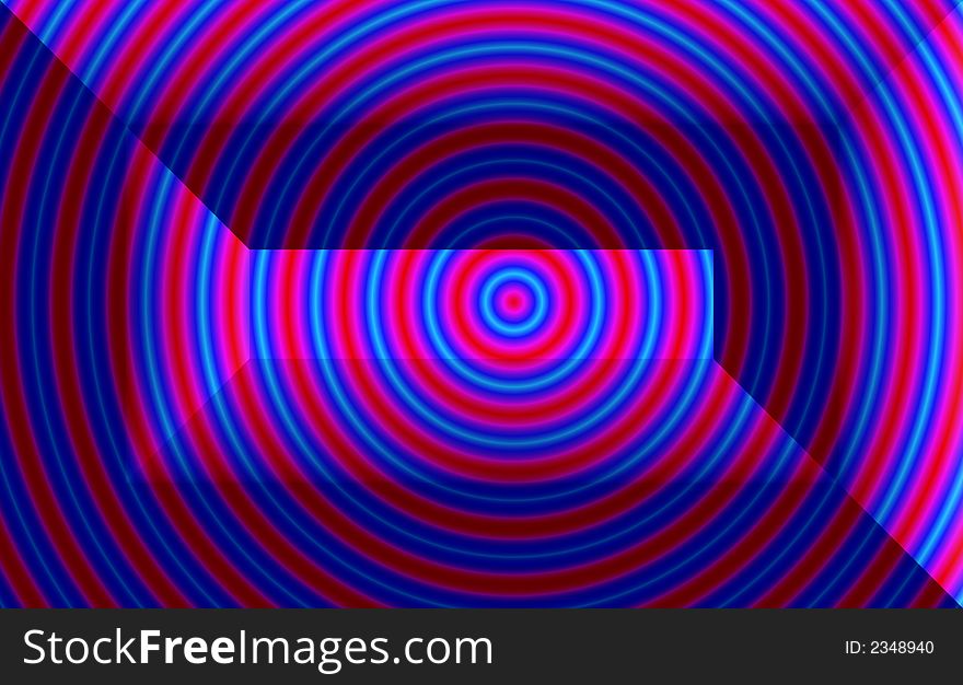 Abstract circular pattern in contrasting shades of magenta and blue colors. For print or web use. Abstract circular pattern in contrasting shades of magenta and blue colors. For print or web use.