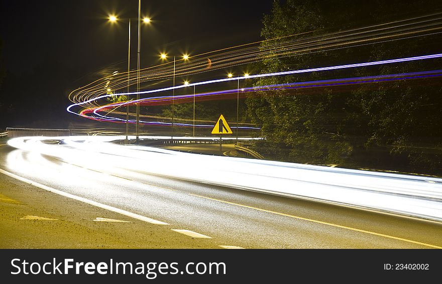 Cars at night