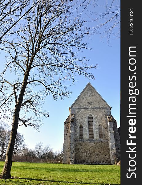 Ancient medieval chapel in the countryside. Ancient medieval chapel in the countryside