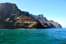 Rugged Napali Coastline Of Kauai, Hawaii, USA. Royalty Free Stock Photos Rugged Napali Coastline Of Kauai, Hawaii, USA. Royalty Free Stock Photos