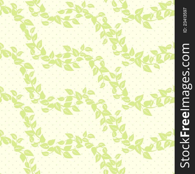 Seamless vector background with gentle spring leaves. Seamless vector background with gentle spring leaves