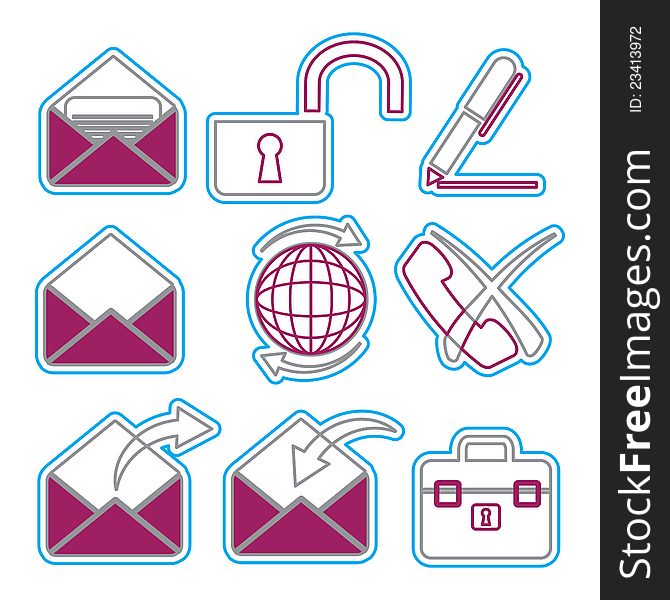 Vector business icons set 3. Vector Illustration EPS 8. Vector business icons set 3. Vector Illustration EPS 8.