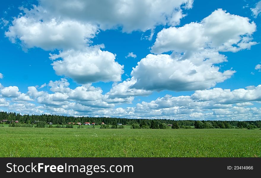 Beautiful rural landscape in the summer, sunny day. Beautiful rural landscape in the summer, sunny day.