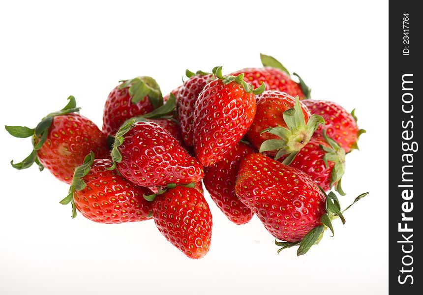 Fresh strawberry on white background