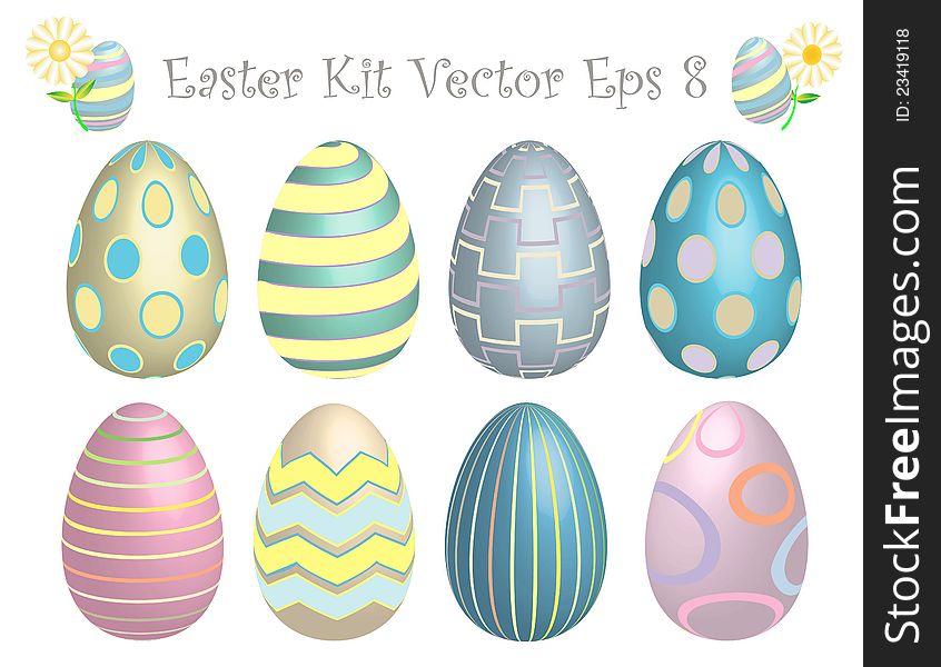 Easter Egg Kit! Vector Eps8 / Clip Art