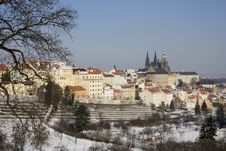 Prague Castle In Winter Royalty Free Stock Images Prague Castle In Winter Royalty Free Stock Images