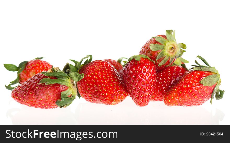 Fresh strawberry on white background