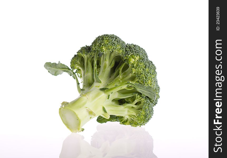 Broccoli on the White Background