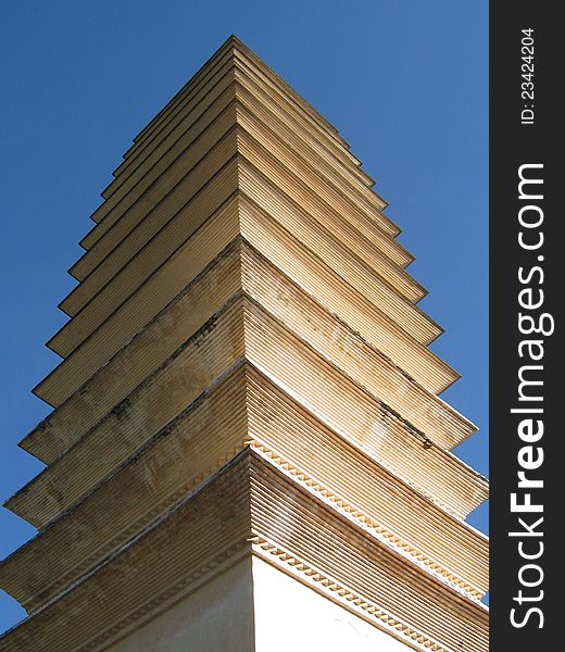 One of the Three Pagodas of Chongsheng temple ,Dali,Yunnan Province,China. One of the Three Pagodas of Chongsheng temple ,Dali,Yunnan Province,China