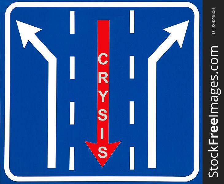 Photo of the traffic sign worked out in PS, with metaphore concept. Photo of the traffic sign worked out in PS, with metaphore concept