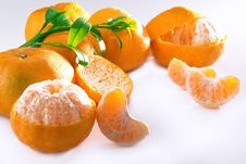 Mandarin Orange Sliced Royalty Free Stock Photography Mandarin Orange Sliced Royalty Free Stock Photography