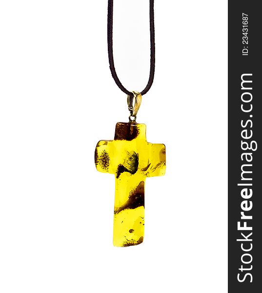 Cross of Baltic amber