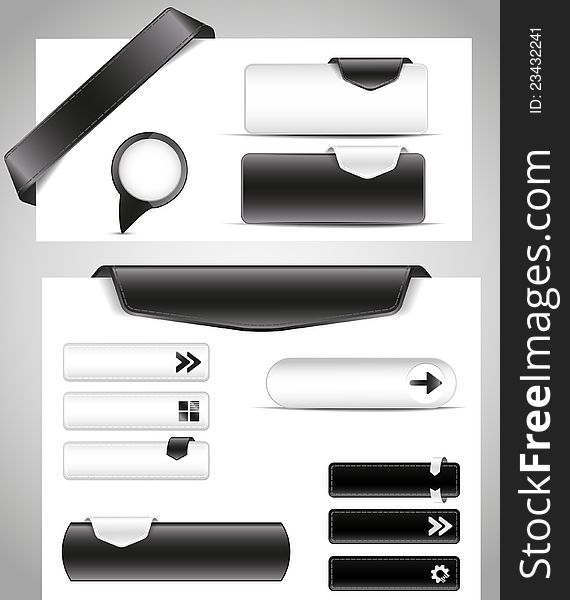 Black and white set for your site. Black and white set for your site