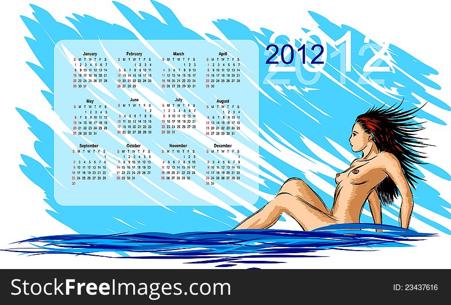 Calendar 2012, The  Naked Girl.