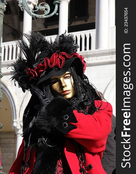 A traditional carnival mask in Venice, Italy. A traditional carnival mask in Venice, Italy.
