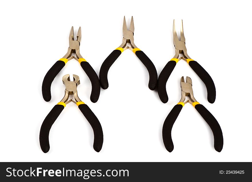Pliers Set With Black-yellow Handle
