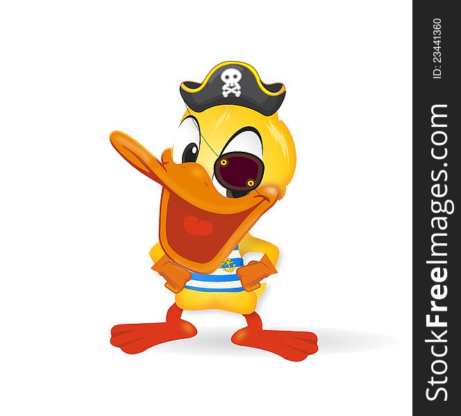 Duck - Pirat illustration for design