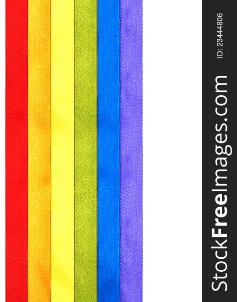 Rainbow flag background made of wide stripes