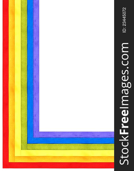 Rainbow flag background made of slim stripes