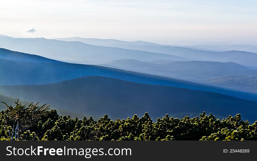 Mountains landscape in autumn, Poland. Mountains landscape in autumn, Poland