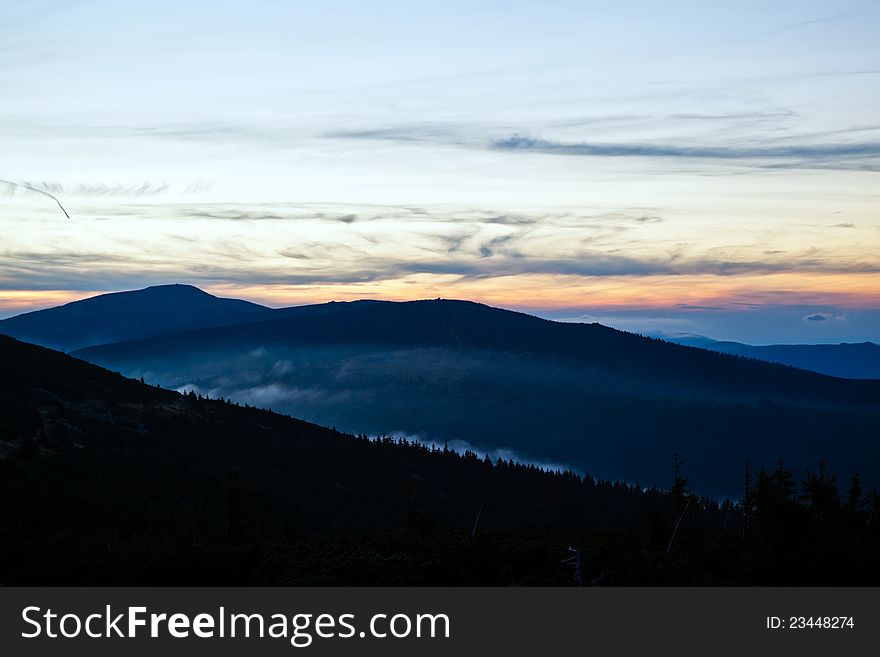 Mountains landscape in autumn, Poland. Mountains landscape in autumn, Poland