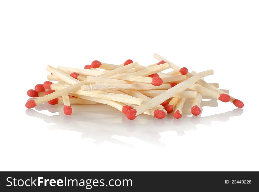 Match sticks isolated on a white background. Match sticks isolated on a white background