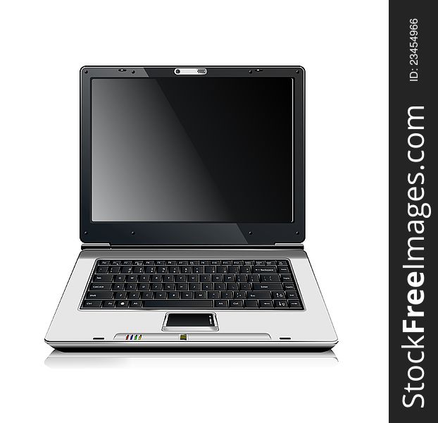 Stylish professional icon of the laptop for your site.