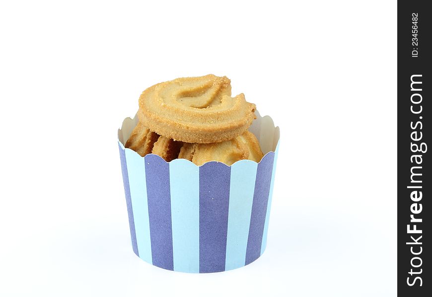 Cookie sweets on white background