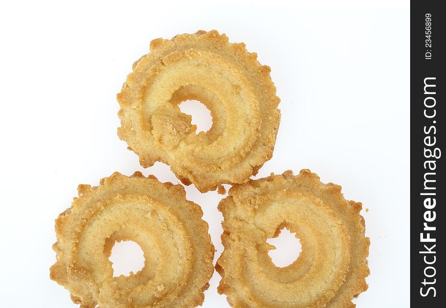 Cookie sweets on white background