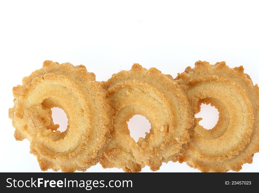 Cookie sweets on white background