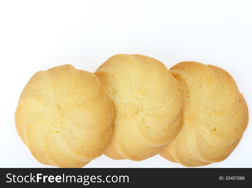 Cookie sweets on white background