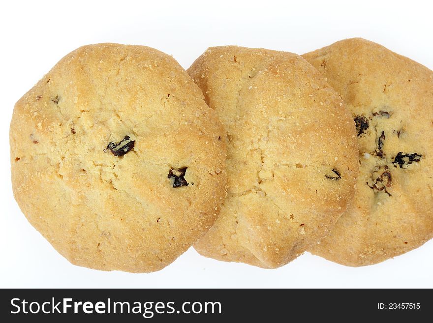 Cookie sweets on white background