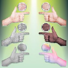 Pointing Hands Set Vector Royalty Free Stock Photos Pointing Hands Set Vector Royalty Free Stock Photos