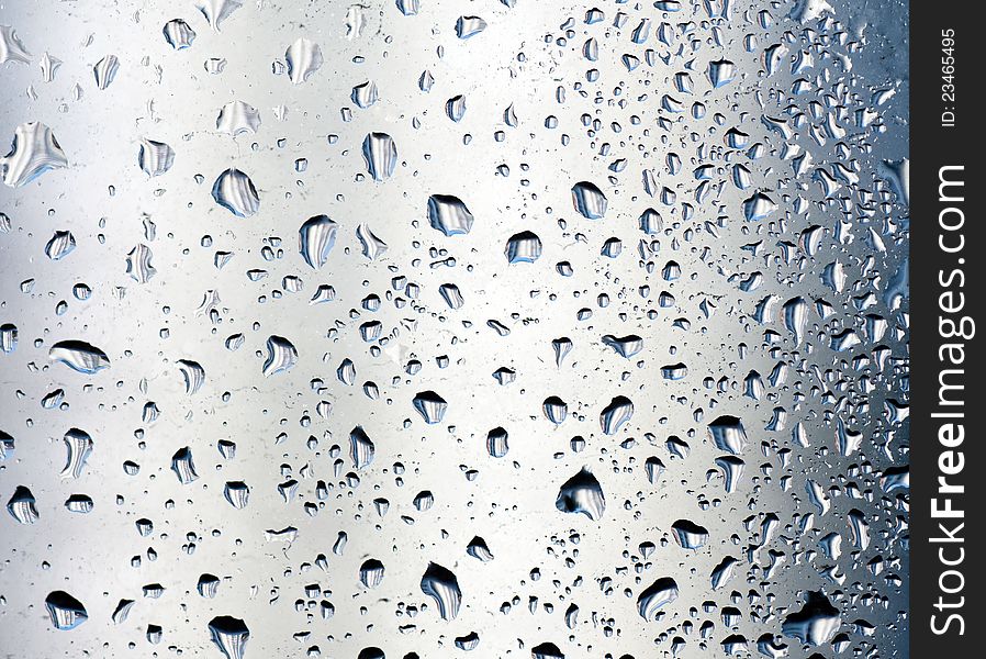 Water drops on glass surface. Water drops on glass surface