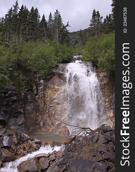 Small waterfall in Juneau, Alaska
