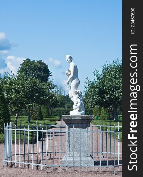 Peterhof. Lower Park. Sculpture of Venus. Russia