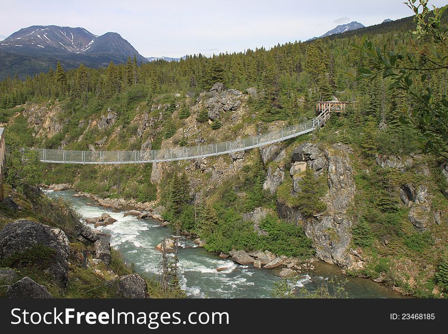 Yukon Suspension Bridge near Fraser, BC