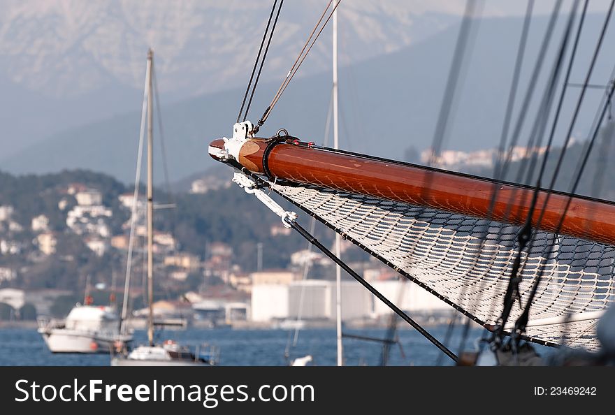 Detail of old italian vessel. Detail of old italian vessel