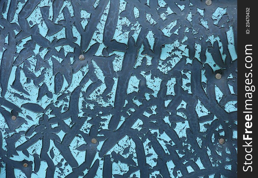 Texture of the old blue paint. Texture of the old blue paint.