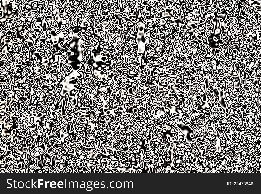 Black and white abstract background of hypnotic