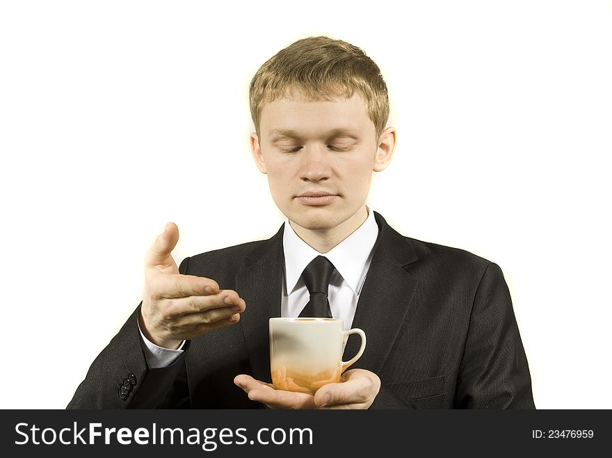 Man With Cup Of Coffee
