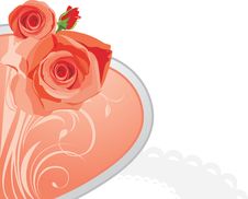 Pink Heart With Roses Stock Images Pink Heart With Roses Stock Images