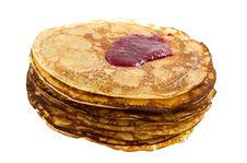 Pancakes With The Raspberry Jam Stock Photo