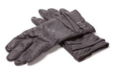 Ladies Black Leather Gloves Stock Photography Ladies Black Leather Gloves Stock Photography