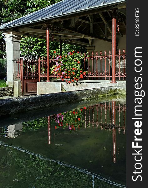 A wash-house photographed in the french countryside. A wash-house photographed in the french countryside.